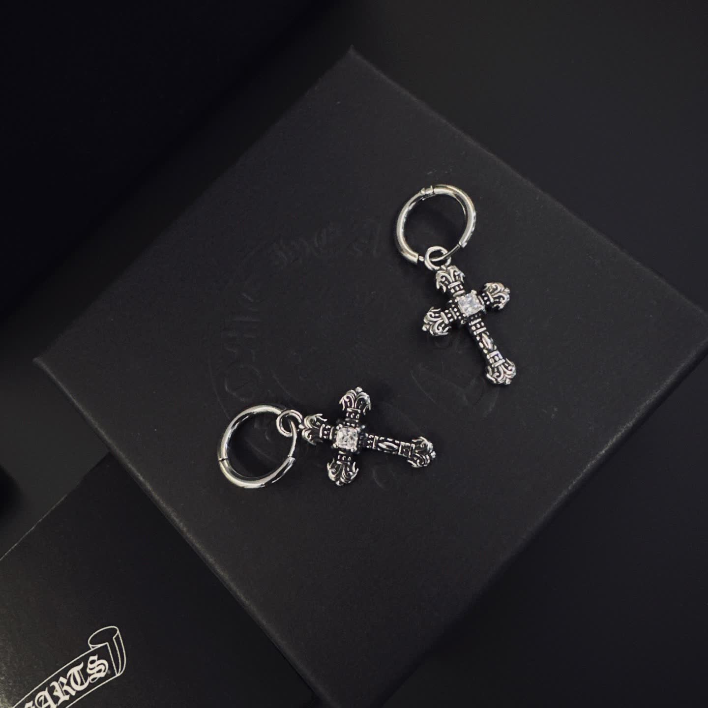 Chrome Hearts Chrom Hearts Silver Cross Earrings